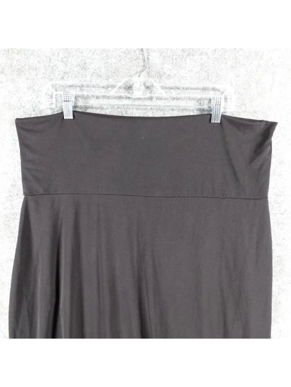 Collections ETC Maxi Skirt Womens XL R Black High-Waisted Jersey Stretch Pull On